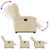 Vidaxl Aufstehsessel Massagesessel, Elektrisch, Verstellbar, Cremefarben