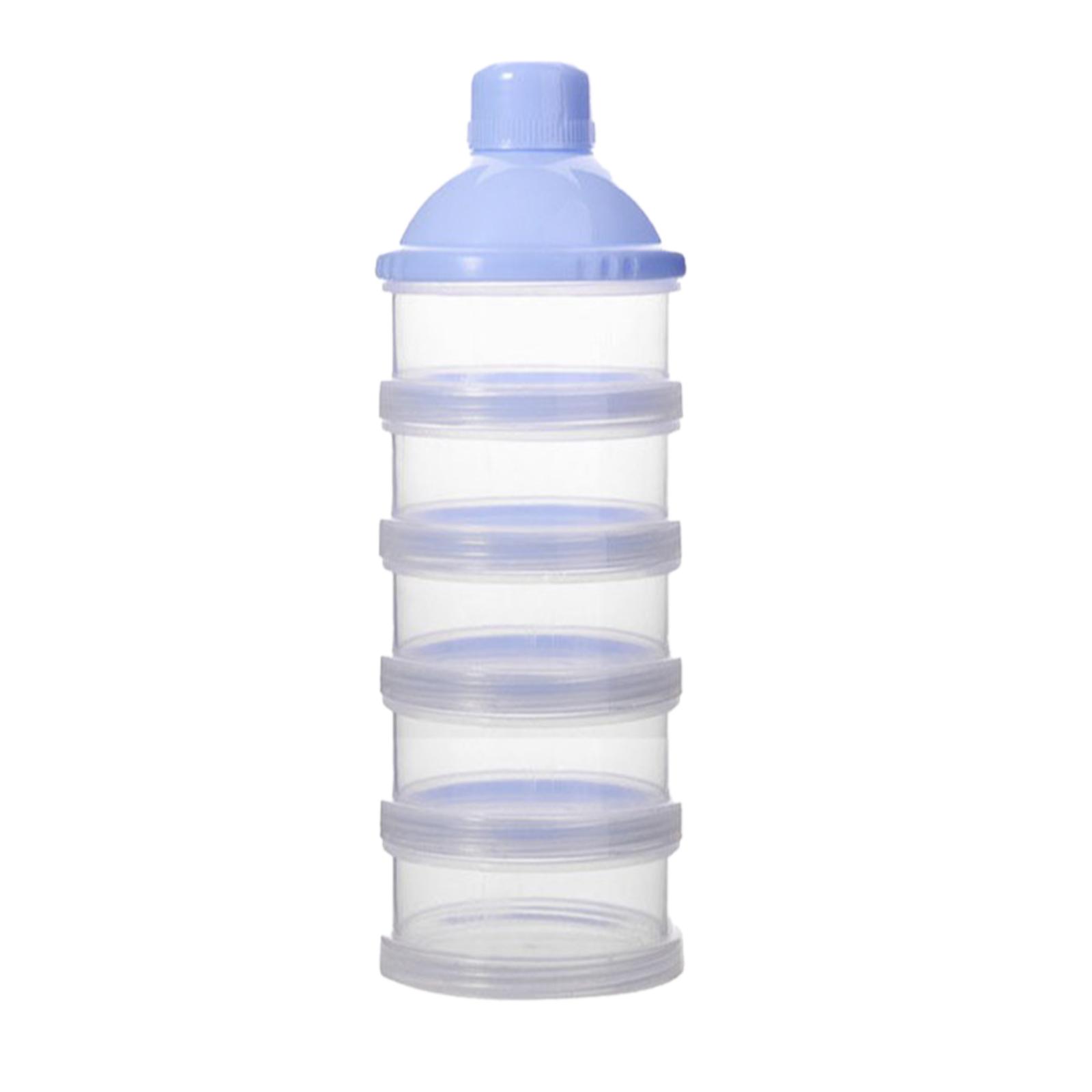 

Диспенсер для детского питания с 4/5 отдельными секциями, контейнер для хранения детского питания, герметичный контейнер для сухого молока для малышей 5 синий