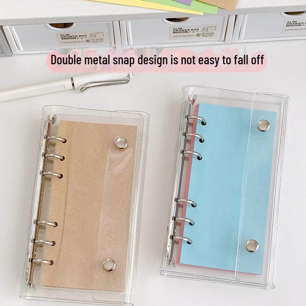 Ultraúzké náhradní listy A6 s volným listem s mřížkou a 3palcovými úložnými kapsami