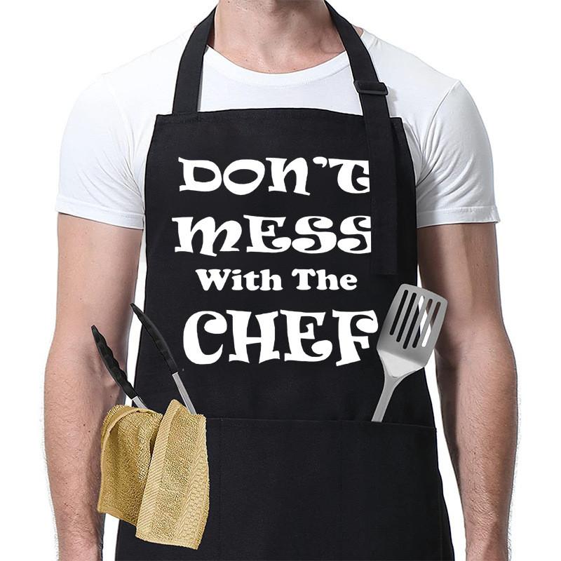 Aprons Pockets Cooking Home Kitchen Adjustable Grilling Cooking Chef Barbecue