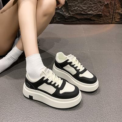 Niche Platform Leather White Shoes Spring New Ins Versatile Sports Shoes Small Casual Board Shoes