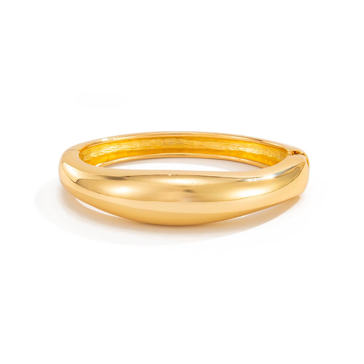 Металлический браслет в панк-стиле с матовой текстурой, Модный браслет с неровной глянцевой пружинной застежкой