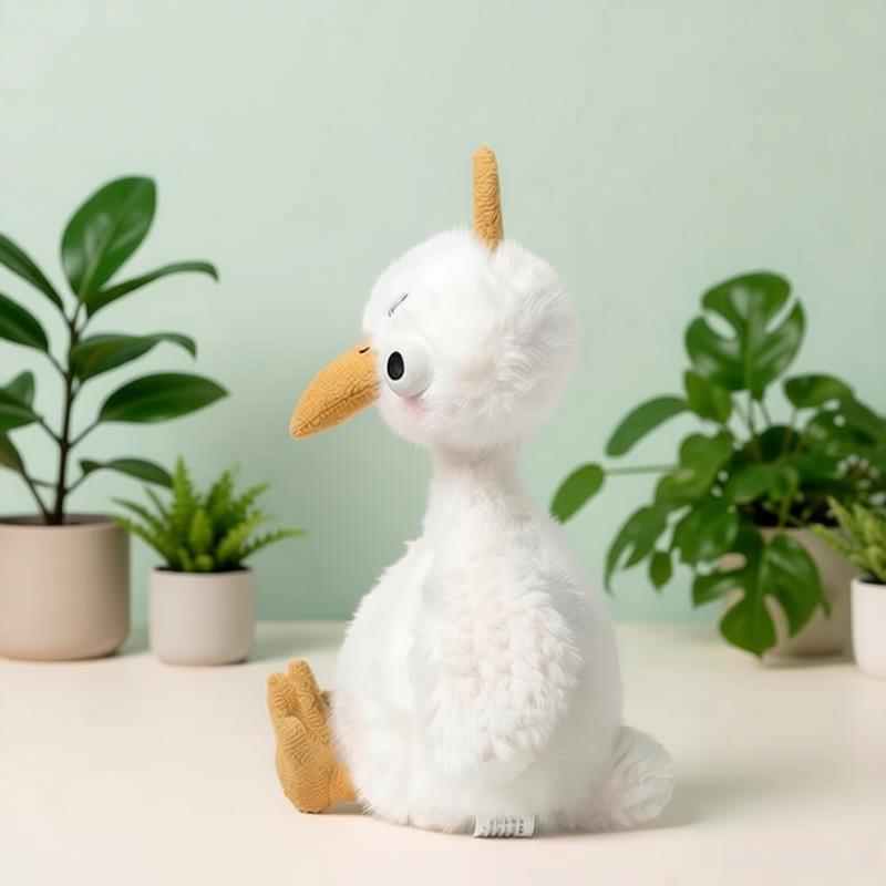 28Cm Lifelike Silly Goose Plush Toy Fluffy Poultry Stuffed Animal Soft Doll Funny Sleep Comfort Birthday Gift Kid Boy Girl Decor