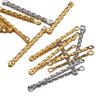 20pcs Stainless Steel Double Hole Twisted Column Rods Gold Plated Charm Pendant Connectors for Earrings Jewelry Making Wholesale