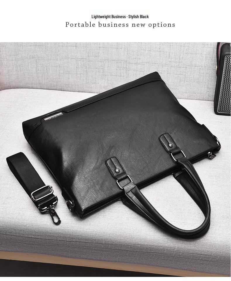 Men's Business Briefcase Laptop Bag - Large Capacity A4 Document Handbag