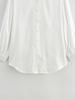 2025 Spring Women's European & American Style Simple White Silky Sun Protection Long Sleeve Shirt