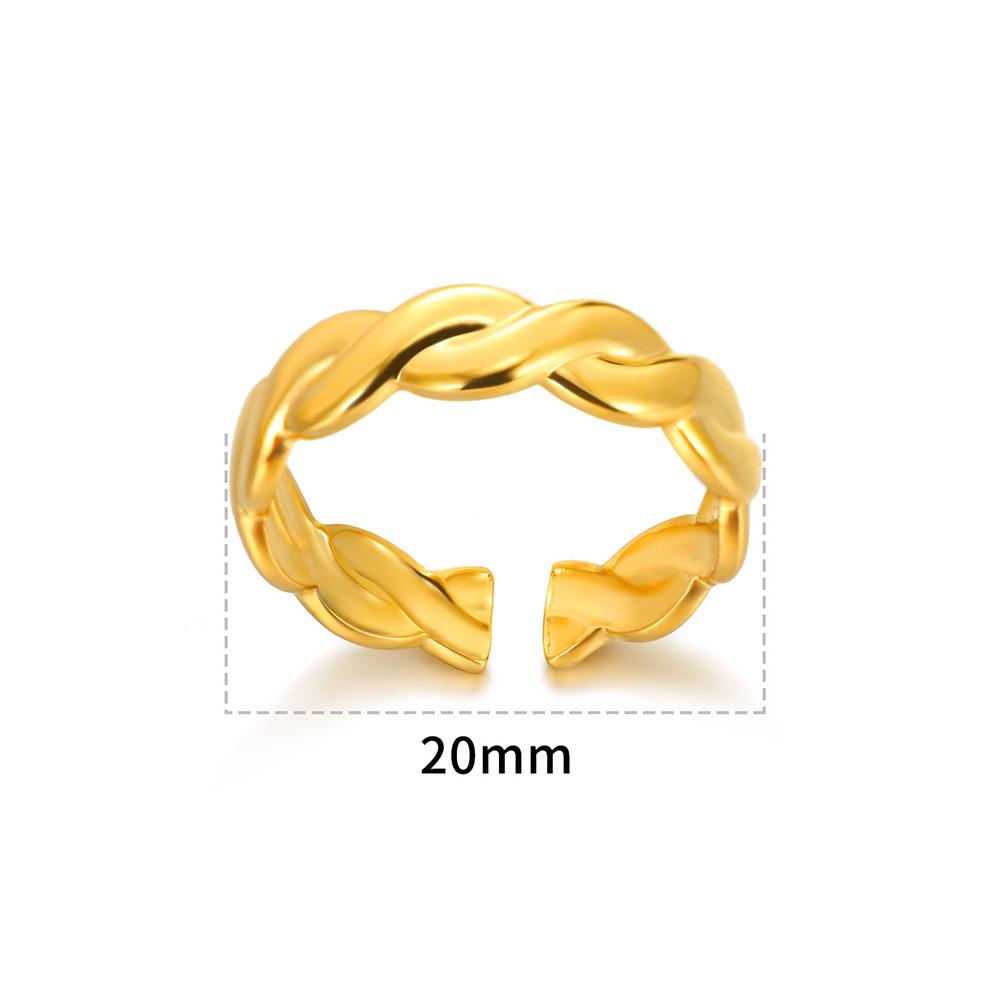 

Stainless Steel Rings for Women Gold Color Irregular Geometric Open Ring Vintage Waterproof Wedding Jewelry Part Accessories Gif resizable