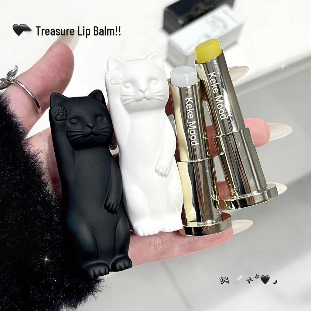 kekemood Lucky Cat Long-Lasting Moisturizing Lipstick - Mirror Finish, Hydrating, Plumps Lips, Reduces Lip Lines, Student-Friendly