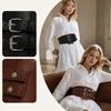 Elastic Stretch Decorative Buckle Belt Adjustable Fit Gothic Wide Leather Belt  Girdle