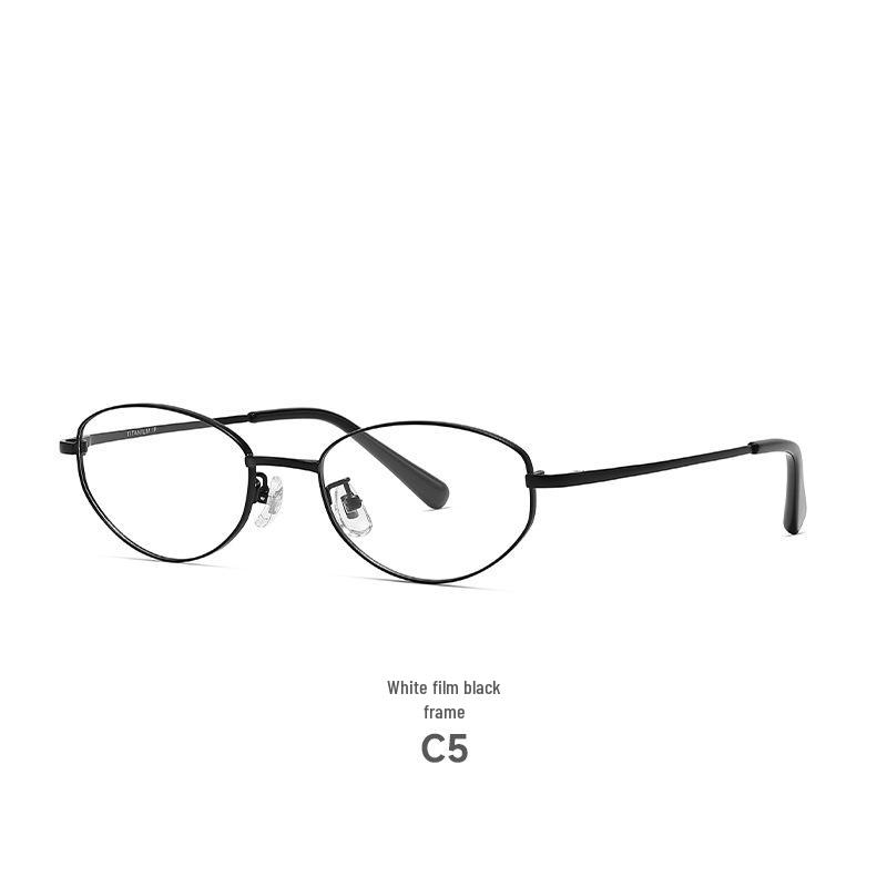 High-Sense Cat-Eye Silver Eyeglass Frames for Myopia 98695