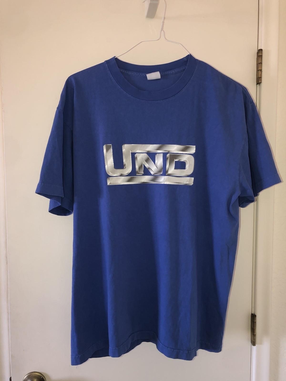 VTG UNDEFEATED THX Style Logo Spell Out Double Sided Blue USA Made XL Unisex T-Shirt XXXL