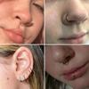 Stainless Steel C-Shaped Fake Lip Ring Non-Piercing Nose Ear Clip Body Piercing Jewelry