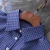 Versatile Blue Plaid Faux Collar for Girls: Multifunctional Layer for Spring, Autumn, and Winter
