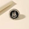 Brooch Pin Sparkling Rhinestones Inlaid Sailing Ship Pattern Smooth Polished Surface Suit Neck Badge Anti-exposure Buckle