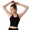 European & American Solid Color Cross-Back Sports Bra: Shockproof Yoga Vest for Women
