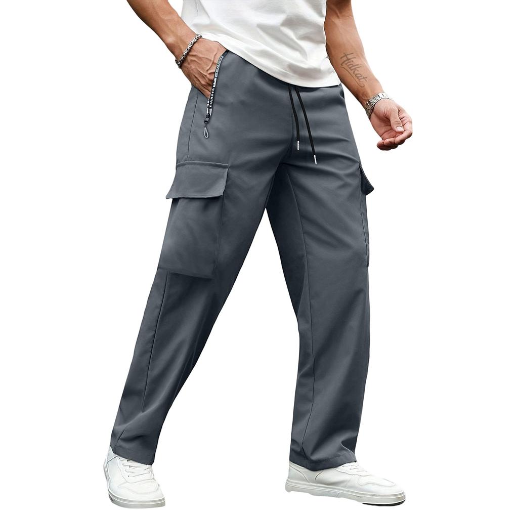 Men's  Outdoor  Sports  Loose  Big  Pocket  Workwear  Trousers