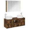 Bathroom Cabinet Set 4 Pcs Smoked Oak