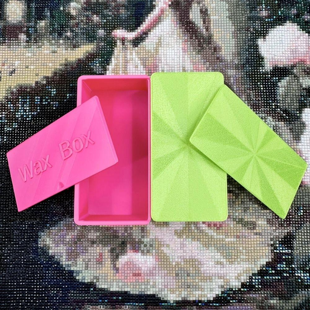 DIY Craft 3D Diamond Painting Wax Box Embroidery with Lid Diamond Painting Pen Containers Plastic Colorful Pencil Case