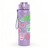 1PC Watermelon Slice Fruit Pattern 750ml Color Plastic Sports Water Bottle Leakproof Flip Straw Lid Suitable for Sports Office Home Use