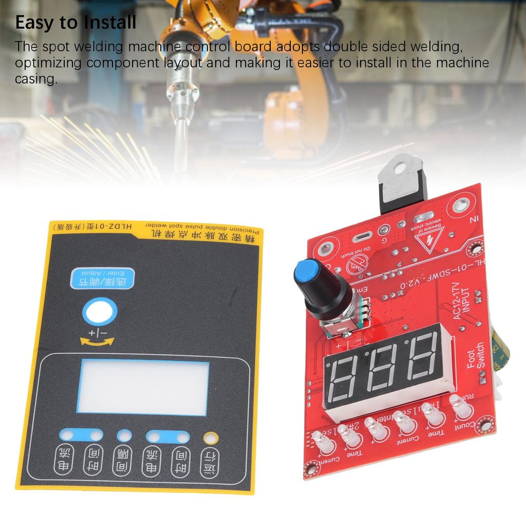 Punktschweißgerät Platine Punktschweißgerät Steuerplatine Zeit Strom Einstellung Digitalanzeige Punktschweißen Doppelimpuls Steuerplatine