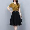 Chiffon Spring and Summer Half Skirt High-end High Waisted A-line Women's Mid To Long Style Loose and Slimming Temperament Thin Skirt Black