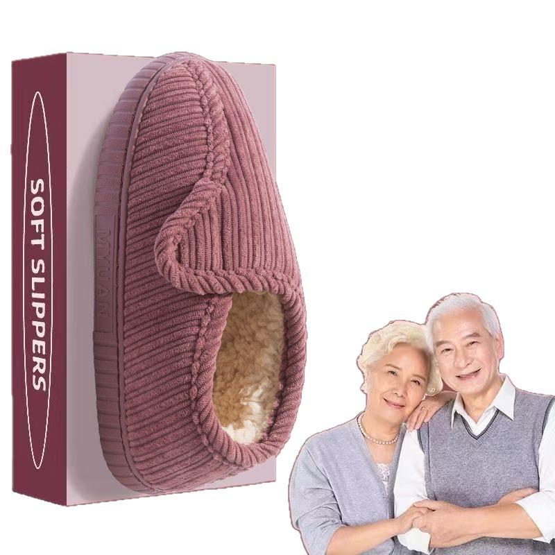 In the Elderly, Cold-proof, Non-slip, Breathable and Light Walking, Home Indoor Warm and Piled Thickened High-quality Comfortable Cotton Shoes