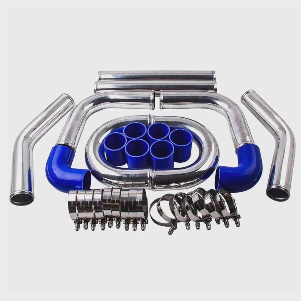 Tube d'intercooler turbo en aluminium de 2,5 po (450x180x65mm) - Accessoire de voiture universel à faire soi-même