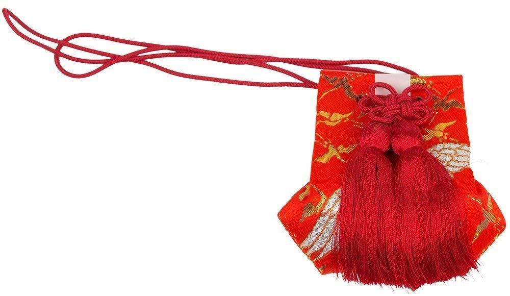 KYOETSU Shrine Visit Food and Bib Set, 4-Piece Set (Hat, Bib, Fan, and Amulet) for Boys and Girls (Pink)