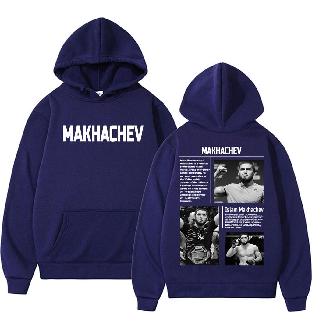 Ma King Islam Makhachev Fan Gaver Hættetrøjer Mænd Kvinder Volds Æstetik Bodywarmer Sweatshirts Afslappet Fleece Oversized Hættetrøje