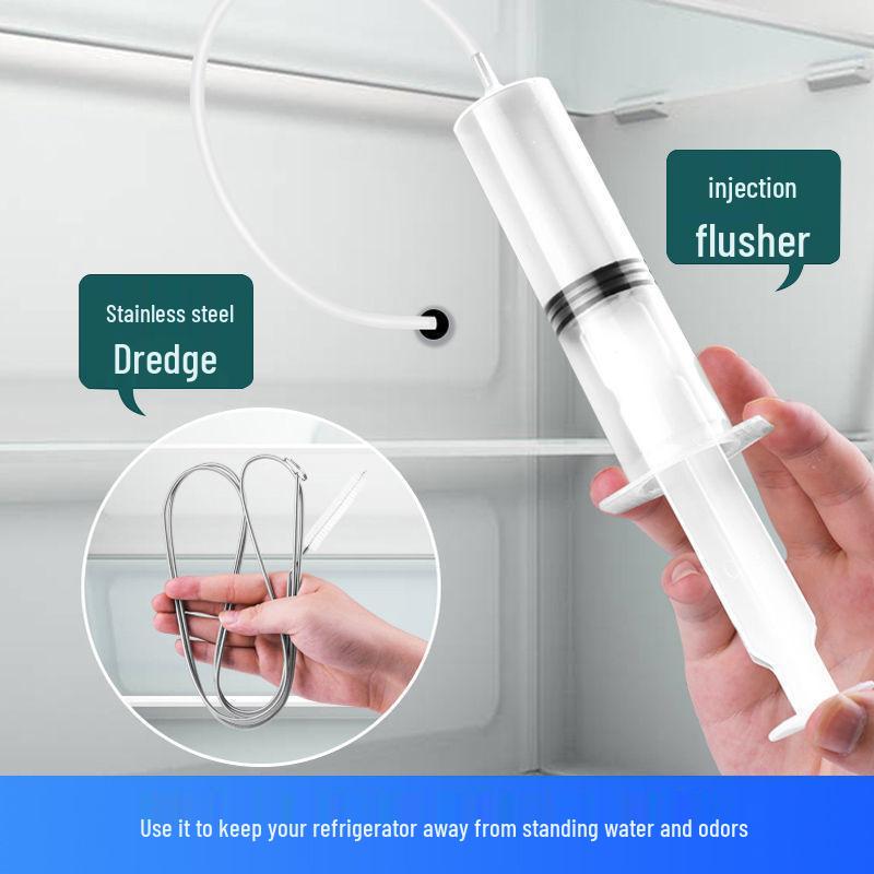 Refrigerator Drain Cleaning Brush Tool: Clear Compartment Drain, Remove Ice Blockages