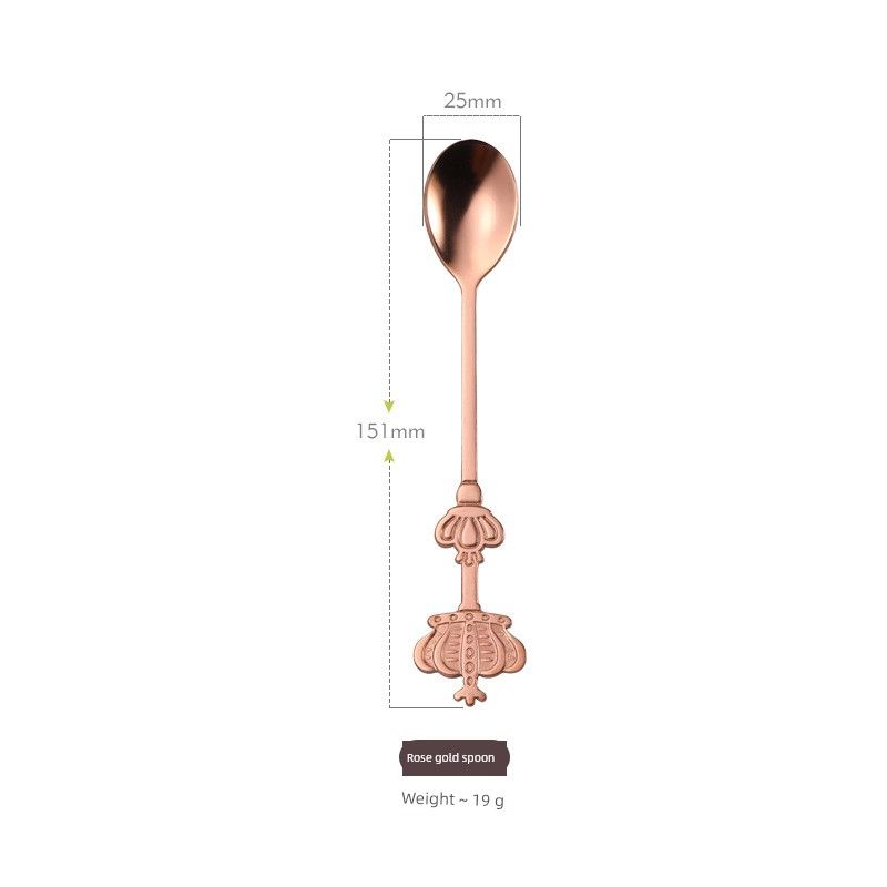 Jojo's L. Pd.Very. Stainless Steel Spoon, Trendy Golden Small Spoon for Cakes and Desserts |   What Will Become of It?