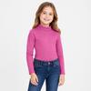 Unisex Kids Turtleneck Long Sleeve T-Shirt Color Winter Base Layer Top for Boys and Girls