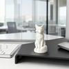 Geometric Faceted Fox Figurine, 3D Printed Sitting Fox Statue, Modern Art Fox Sculpture, Collectable Desktop Ornament for Home Table Shelf Decor