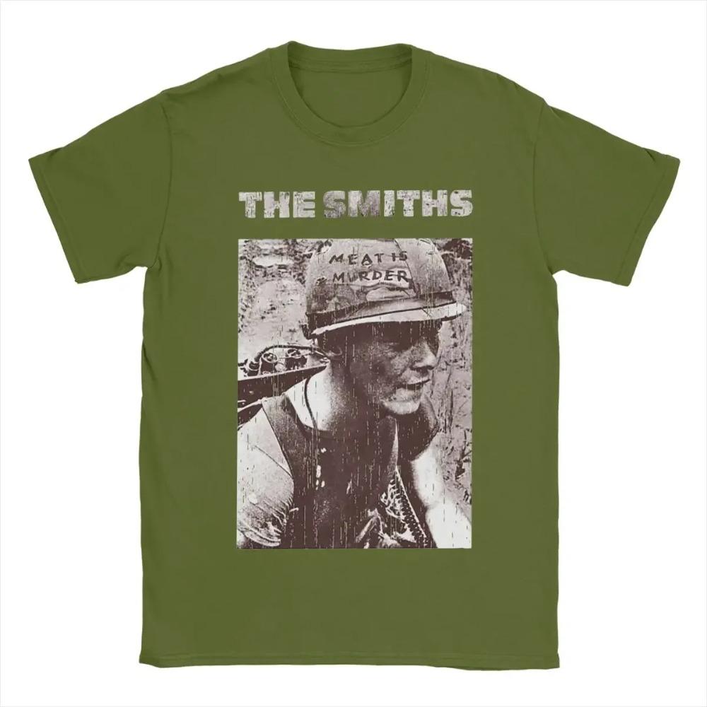 Novelty The Smiths Meat Is Murder T-Shirts Men Round Neck Cotton T Shirts Short Sleeve Tee Shirt Clothing XXXL армия зеленый 1170₽