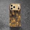 Chic Black Base with Gold mobile phones Glass phone case for iphone 17 pro max cover for iPhone 17 16 15 14 13 12 11pm Pro Plus
