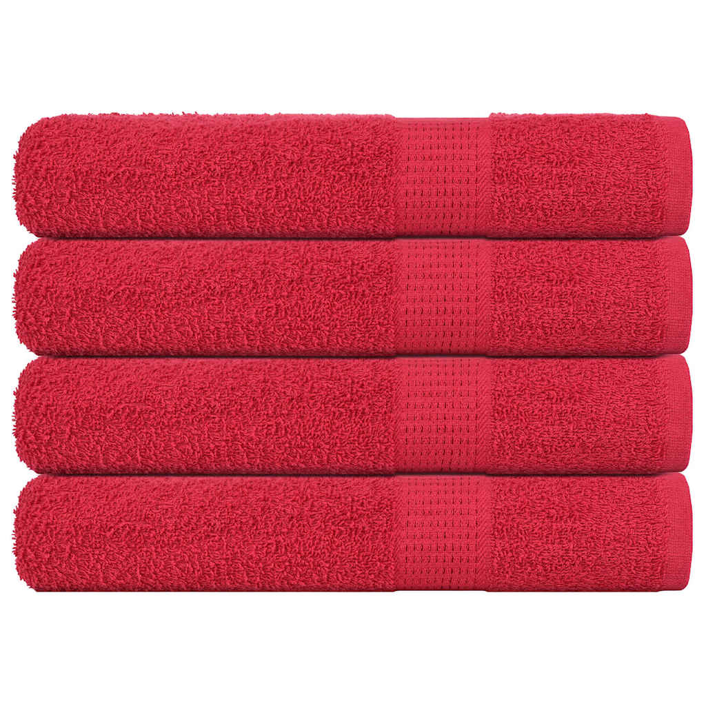 Sauna Towels FROGN 4 pcs Red 80 x 200 cm 360 g m²