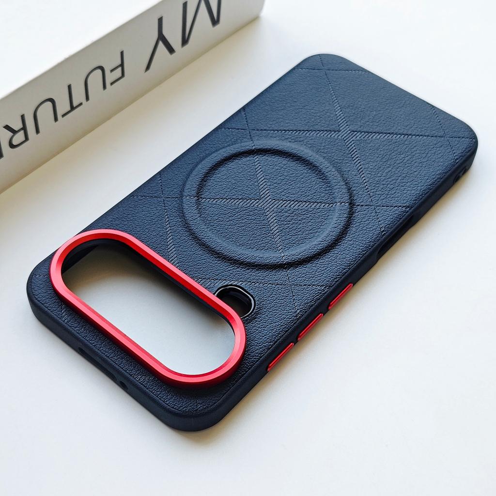 Stylish Magnetic Frosted Vegan Leather Cover For Honor Magic8 Pro Air Magic 8 Pro Air/Wireless Charging Shockproof Funda