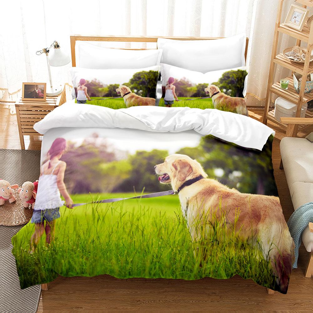 3D Los Juegos de Cama para Perro Juego de Funda Nórdica con Funda de Almohada Twin Full Queen King Ropa de Cama Ropa de Cama