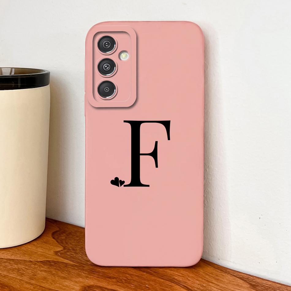 Custodia Per Samsung Galaxy A15 A25 A35 A55 Lettere Semplici Cover per Telefono Silicone Liquido Protezione Completa Alta Qualità Cover Posteriore Morbida
