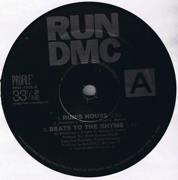 12inch Record RUN-DMC - Run's House / Beats To The Rhyme PRO72020 Profile Records 1995 US Rap & Hip-Hop/R&B Used