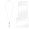 Retractable Badge Reel Lanyard Id Card Holders Plastic Chain Necklaces Keychain Clip For Women Men Employee