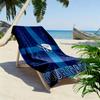 Custom Name V Print Beach Towel, Large Soft Quick Dry Towel for Beach Camping Swimming