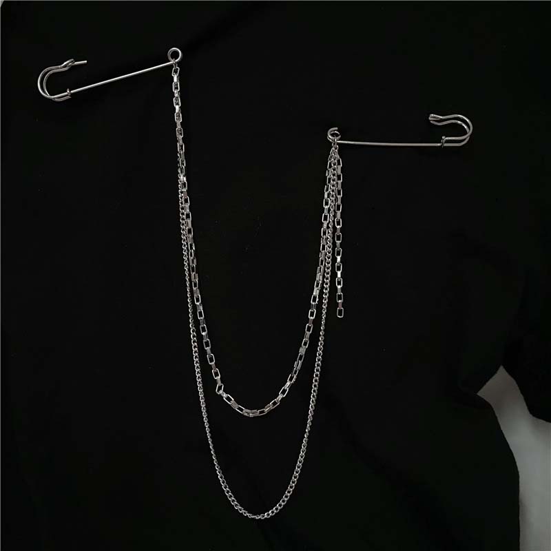 2026 Exaggerate Long Tassel Chain Brooch Women Handmade Beaded Many Layer Chain Multi Functional Fixed Pin Pants Clothes Decor