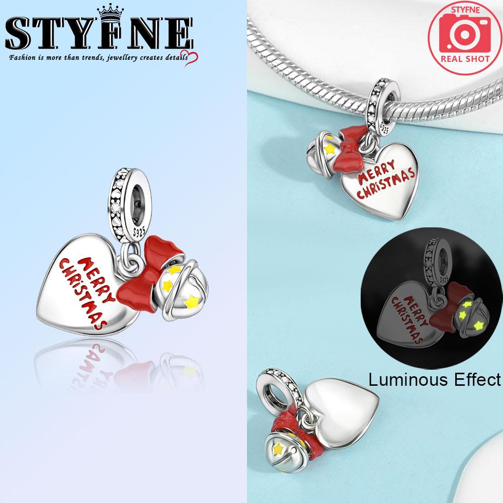 Charms Plata Originalesr Christmas Red Gift Beads For Charm Copper Bracelet Beads Jewellery Making Women'S Gift