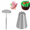 2PCS Fondant Cake Decorating Set 1 Cake Flower Stand Nail Needle 1 Grass Cake Icing Piping Nozzle For Cream Flower Transfer