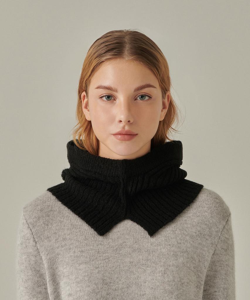 MUSINSA STANDARD WOMAN Women'S Soft Boucle Knit Balaclava [Black]