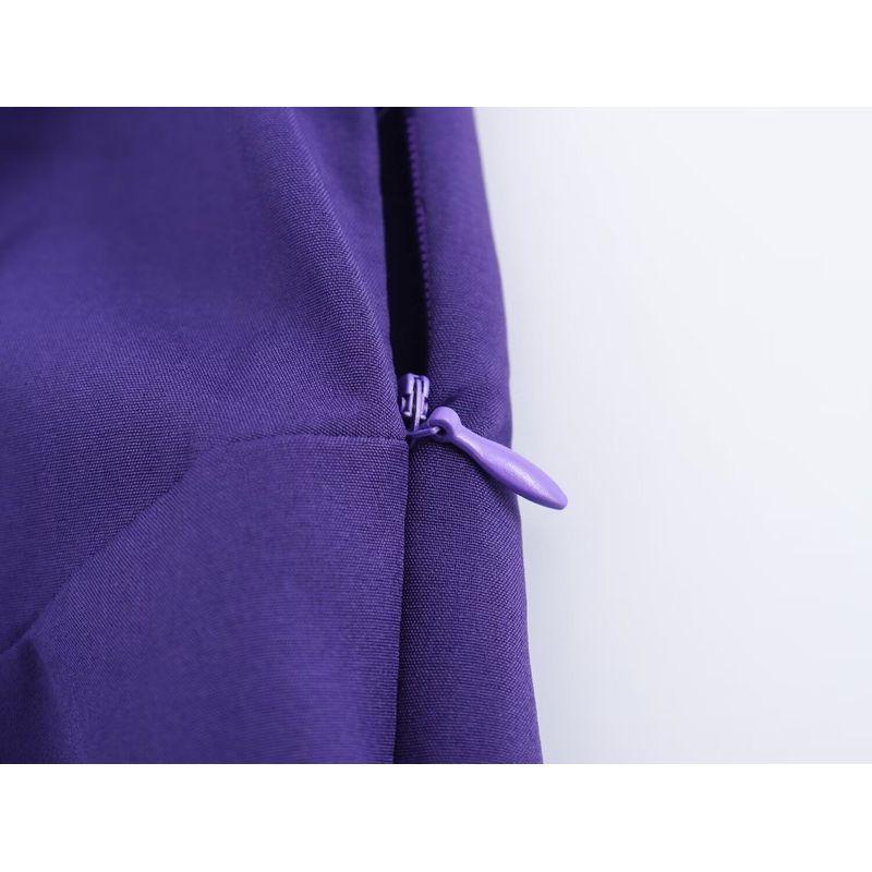 Kaslead New Arrival Women's Clothing Fashion Style Minimalist French Style Temperament Suit Patchwork Pleated Long Dress