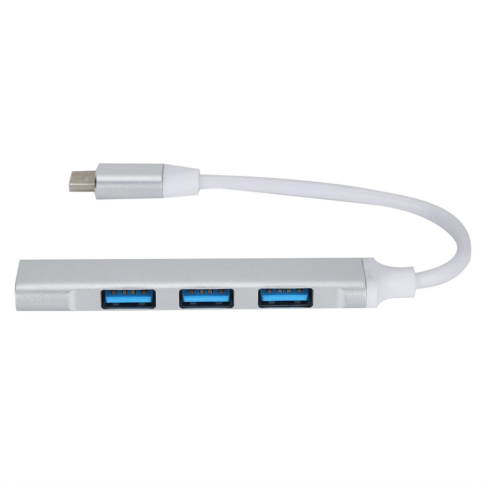 

Type C Hub 4in1 Мини Портативный Type C - USB 3.0 Hub Многопортовый Адаптер для Ноутбуков и Других Type C