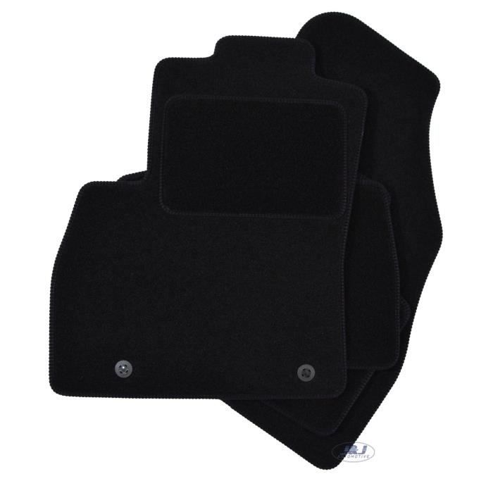 Tapis De Sol Noir Velours - J&J AUTOMOTIVE - Peugeot Citroën NEMO - Antidérapant - Sur Mesure - Imperméable