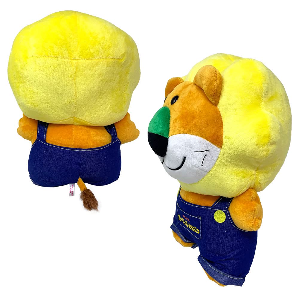 Cute Tabekko Animal Overalls Big Plush 34 x 18cm Toy, Approx. (Lion)
